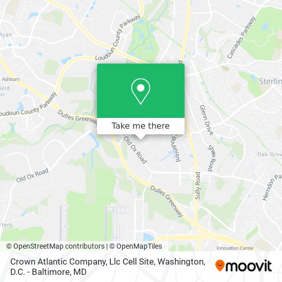 Crown Atlantic Company, Llc Cell Site map