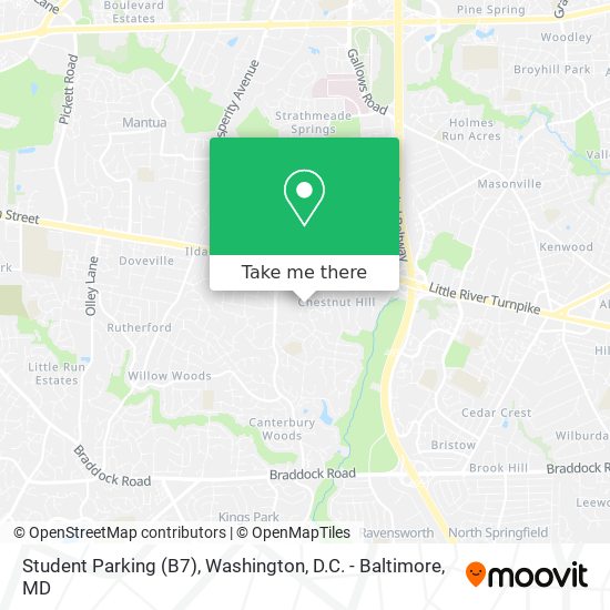 Student Parking (B7) map