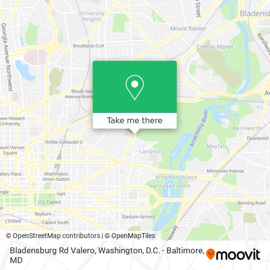 Mapa de Bladensburg Rd Valero