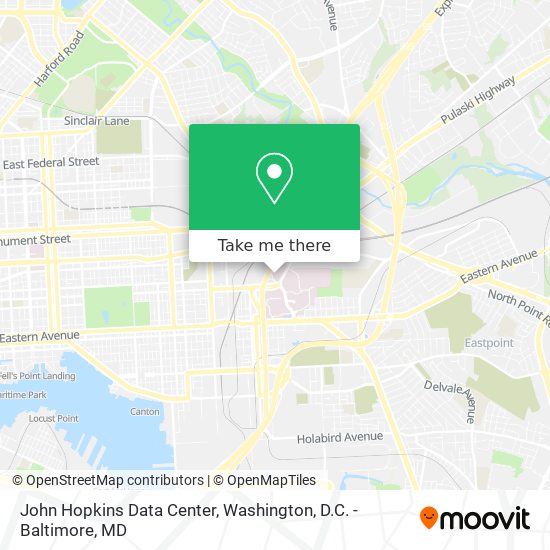John Hopkins Data Center map