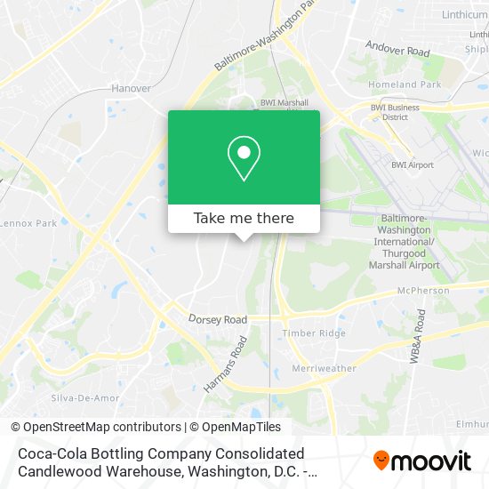 Mapa de Coca-Cola Bottling Company Consolidated Candlewood Warehouse
