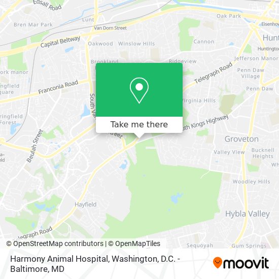 Harmony Animal Hospital map