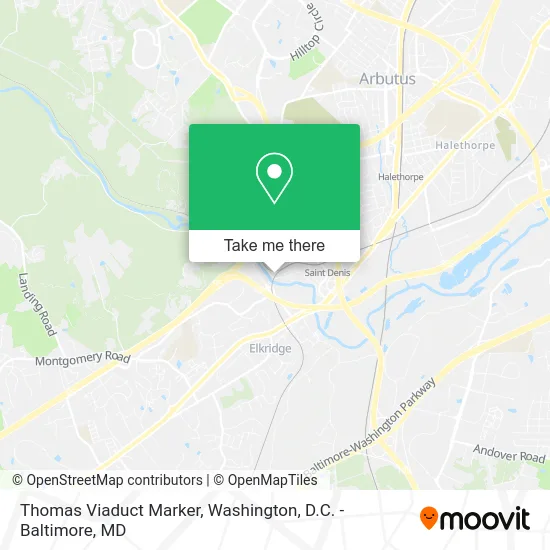 Thomas Viaduct Marker map