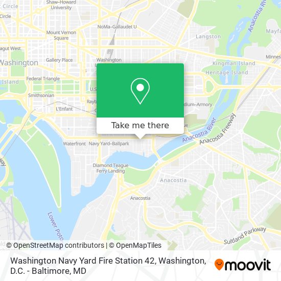 Washington Navy Yard Fire Station 42 map