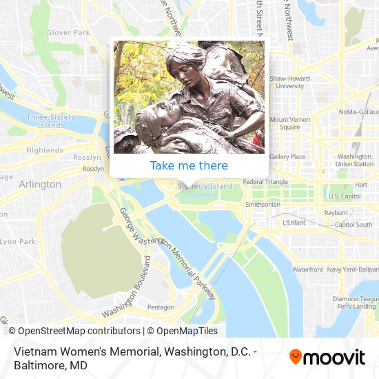 Vietnam Women's Memorial map
