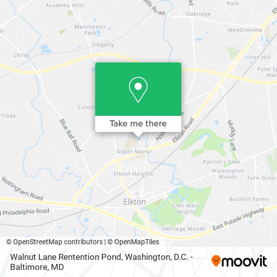 Mapa de Walnut Lane Rentention Pond