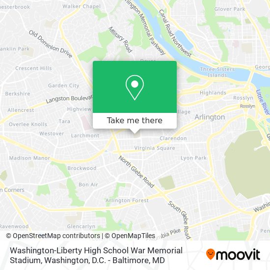 Washington-Liberty High School War Memorial Stadium map