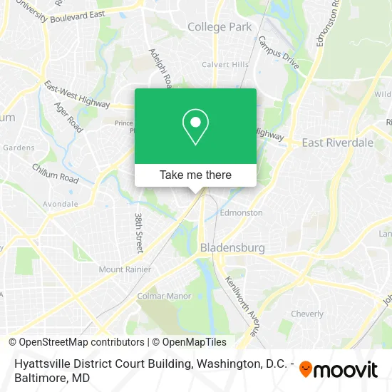 Hyattsville District Court Building map