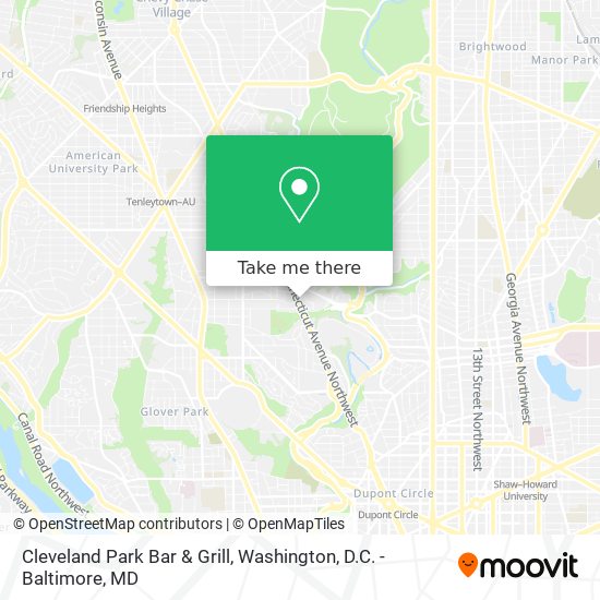 Cleveland Park Bar & Grill map