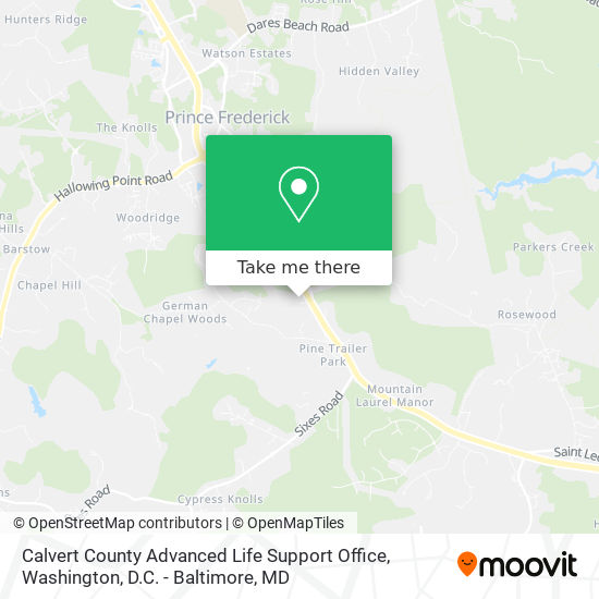 Mapa de Calvert County Advanced Life Support Office