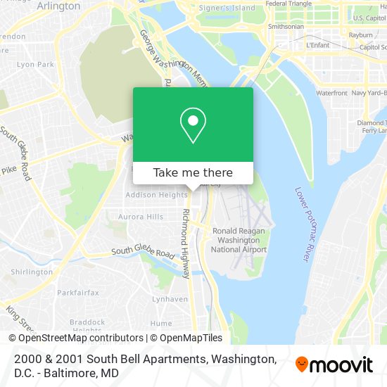 Mapa de 2000 & 2001 South Bell Apartments