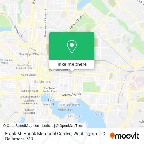 Frank M. Houck Memorial Garden map