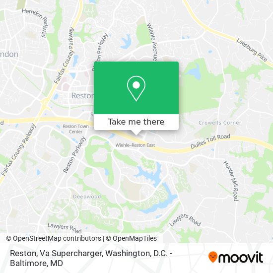 Reston, Va Supercharger map