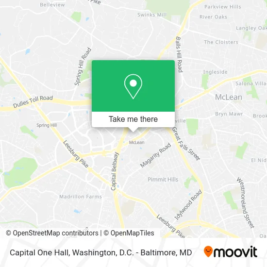Capital One Hall map