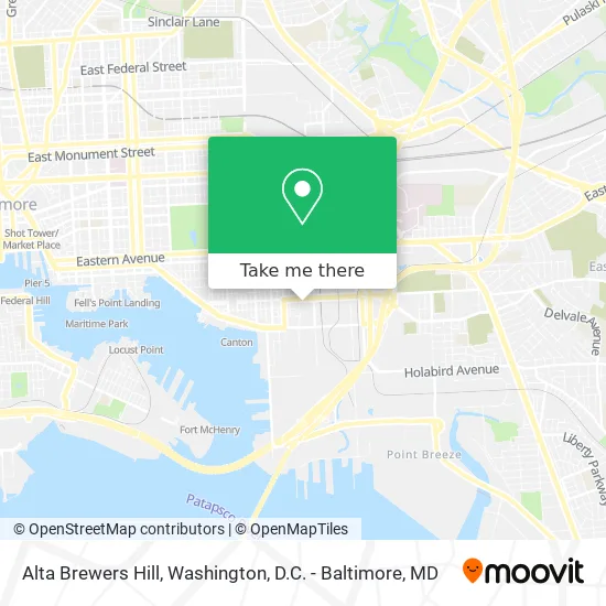 Alta Brewers Hill map