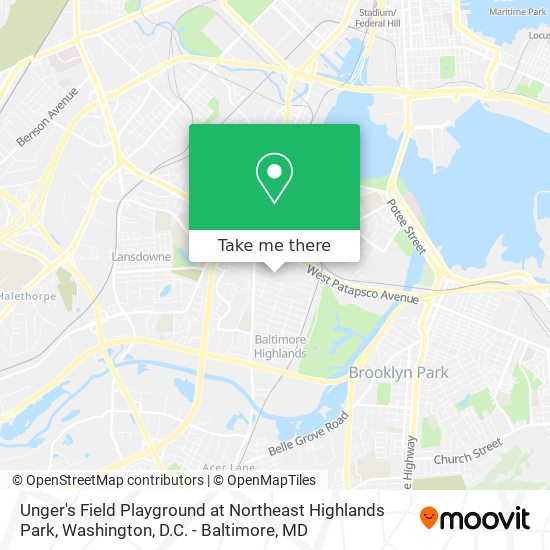 Unger's Field Playground at Northeast Highlands Park map