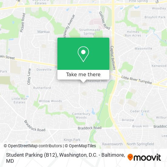 Student Parking (B12) map