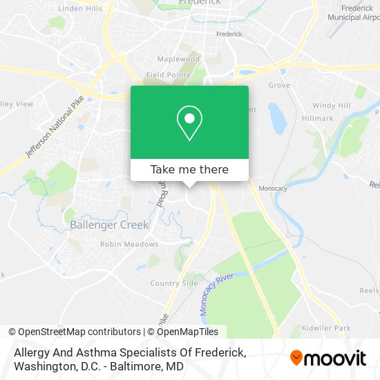 Allergy And Asthma Specialists Of Frederick map