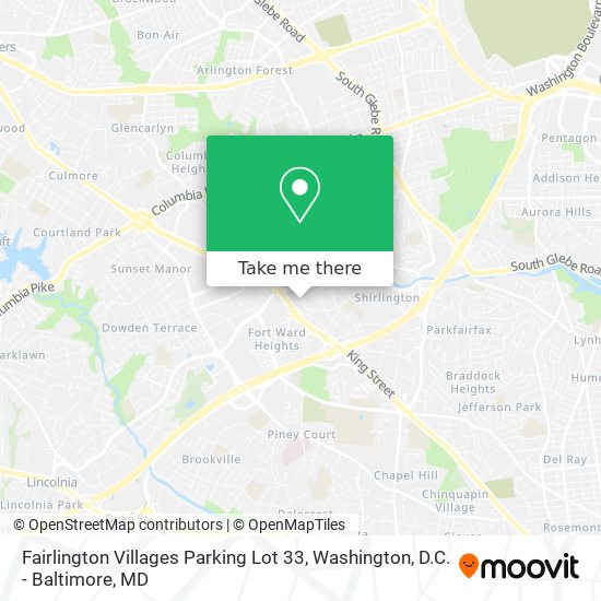 Fairlington Villages Parking Lot 33 map