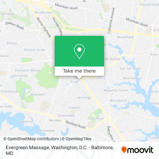 Evergreen Massage map