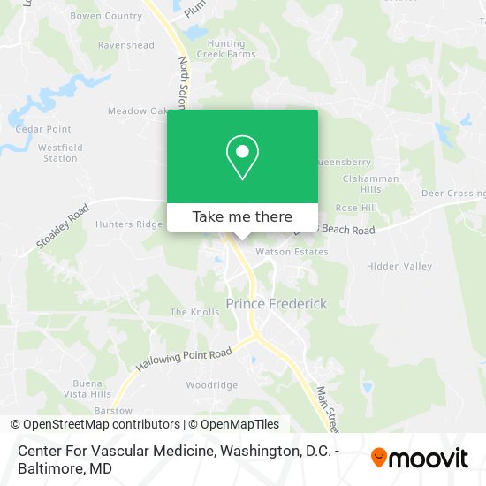 Center For Vascular Medicine map