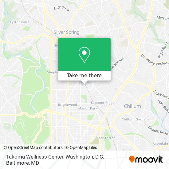 Mapa de Takoma Wellness Center