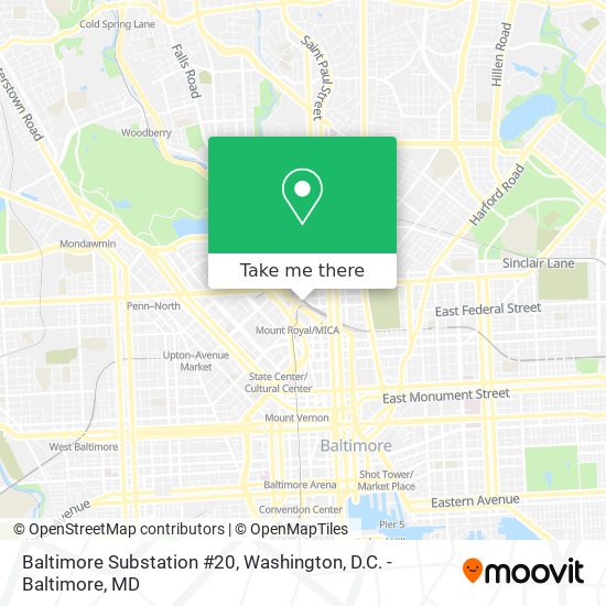 Mapa de Baltimore Substation #20