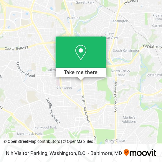 Nih Visitor Parking map