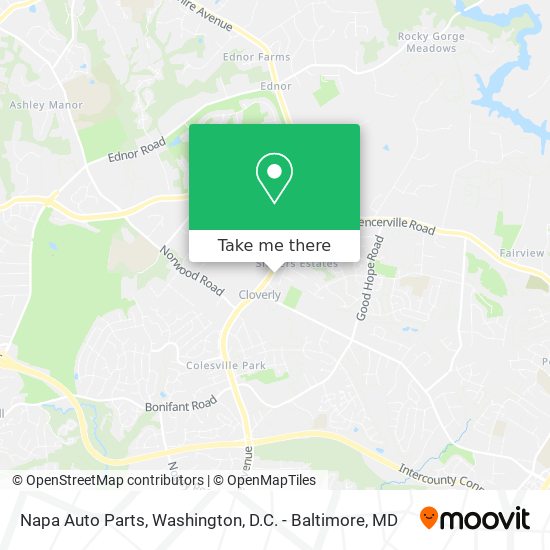 Mapa de Napa Auto Parts