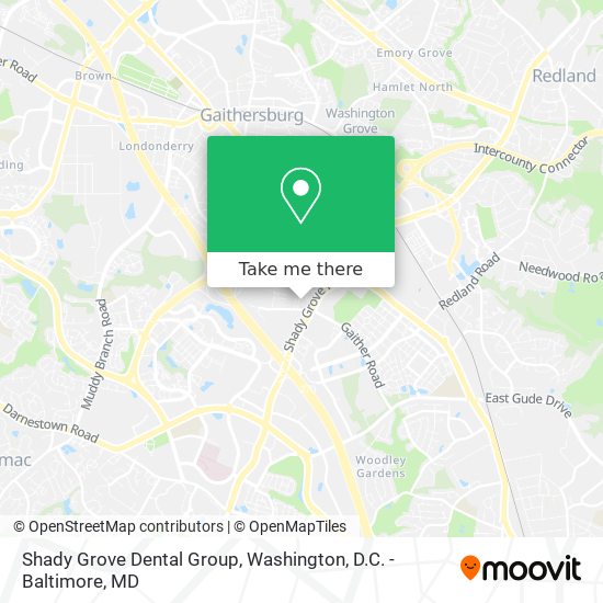 Mapa de Shady Grove Dental Group