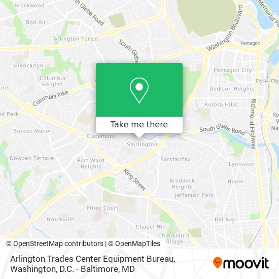 Mapa de Arlington Trades Center Equipment Bureau