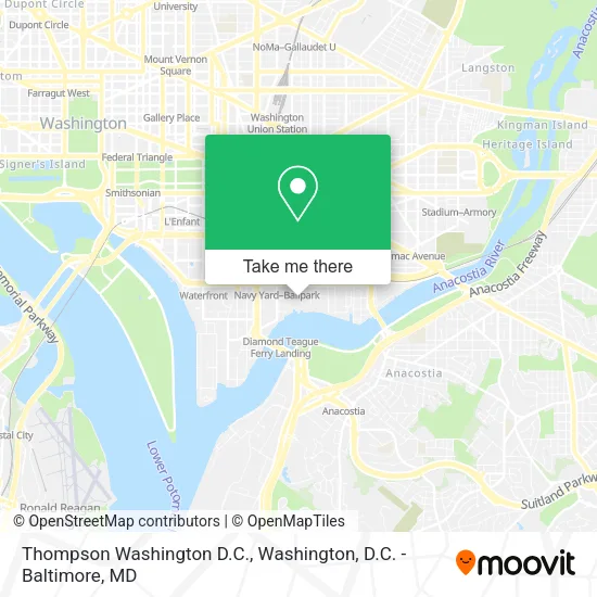 Mapa de Thompson Washington D.C.