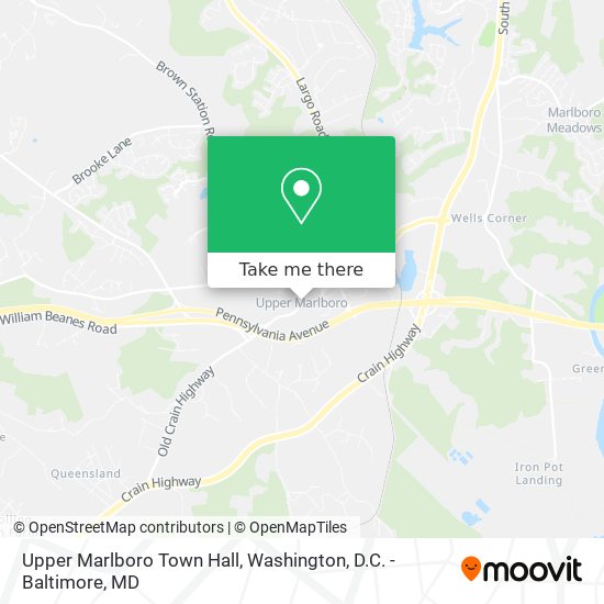 Upper Marlboro Town Hall map