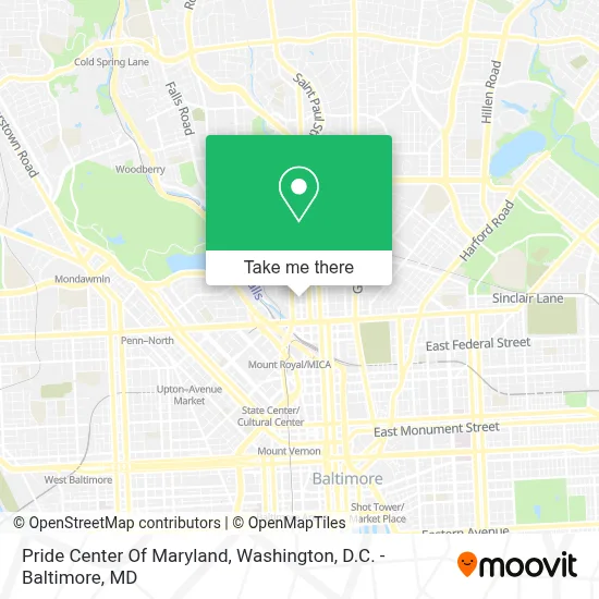 Pride Center Of Maryland map