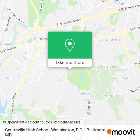 Mapa de Centreville High School