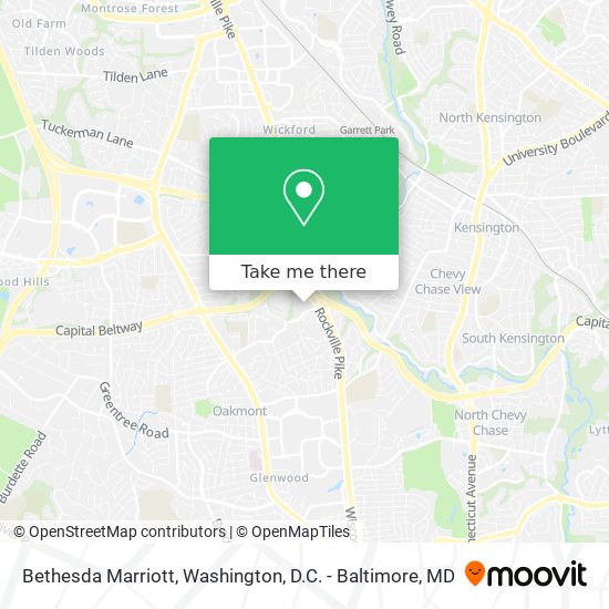 Bethesda Marriott map