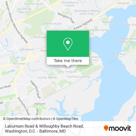 Laburnum Road & Willoughby Beach Road map