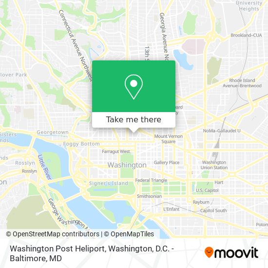 Washington Post Heliport map