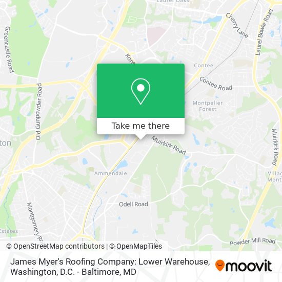 James Myer's Roofing Company: Lower Warehouse map