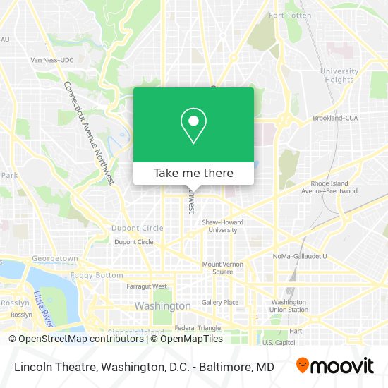 Mapa de Lincoln Theatre