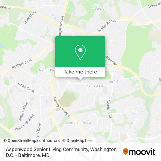 Mapa de Aspenwood Senior Living Community