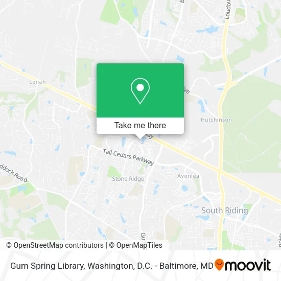 Mapa de Gum Spring Library