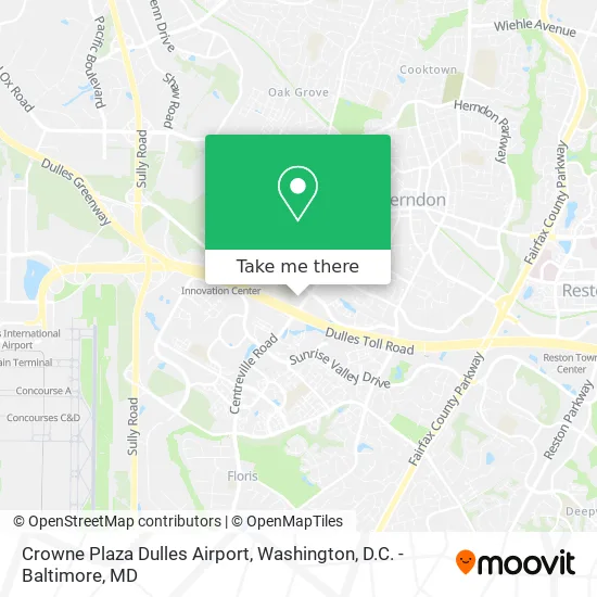 Mapa de Crowne Plaza Dulles Airport
