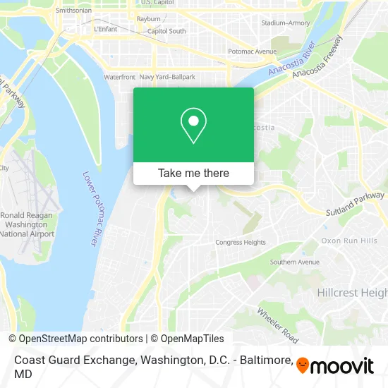Coast Guard Exchange map