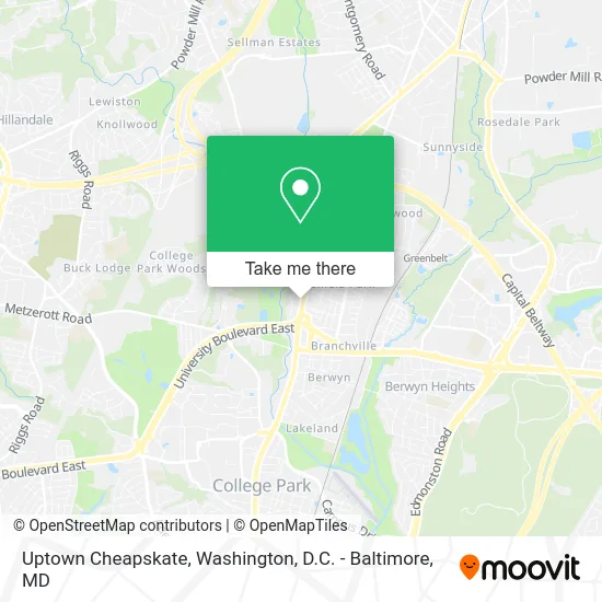 Uptown Cheapskate map