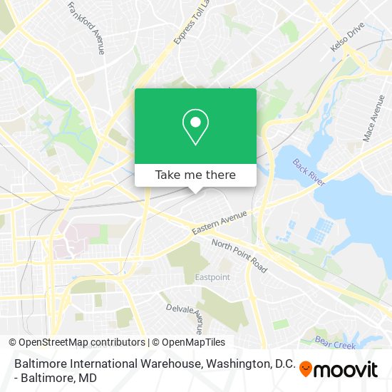 Mapa de Baltimore International Warehouse