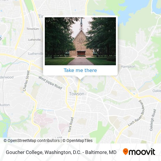 Mapa de Goucher College