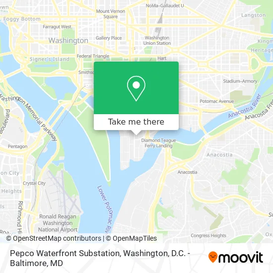Mapa de Pepco Waterfront Substation