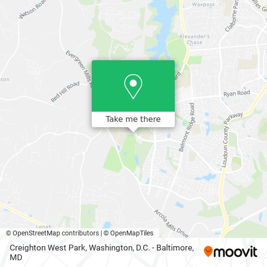 Mapa de Creighton West Park