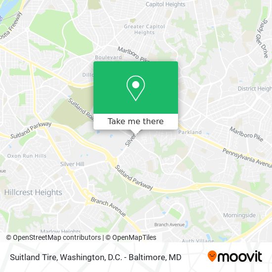 Suitland Tire map